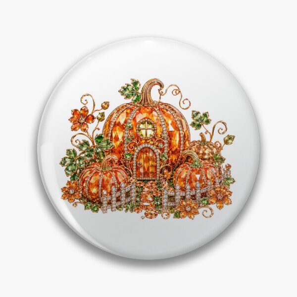 Item preview, Whimsical Jeweled Pumpkin Fairy House Crystal Pumpkin Cottage Enchanted Fairytale Fall Art designed and sold by Yellowriversss.