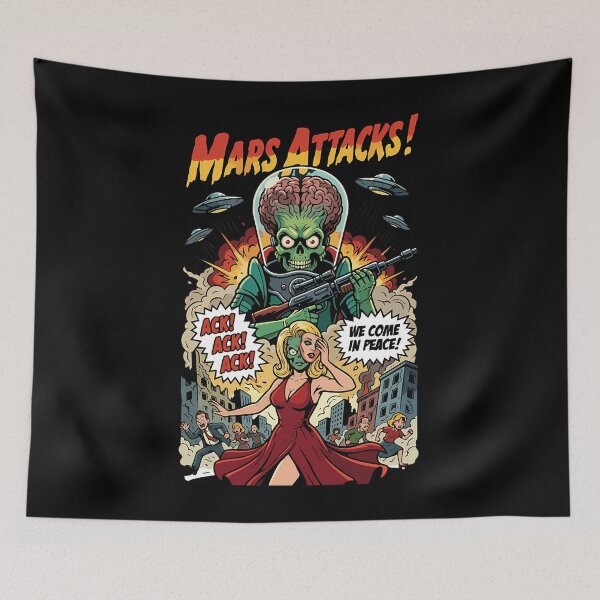 Item preview, Ataques de Marte Venimos en son de paz designed and sold by Color-effect.