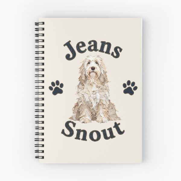 Item preview, Cream Bearded Collie Denim Patch Art designed and sold by JeanSnout.