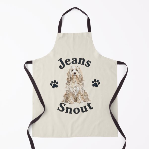 Item preview, Cream Bearded Collie Denim Patch Art designed and sold by JeanSnout.