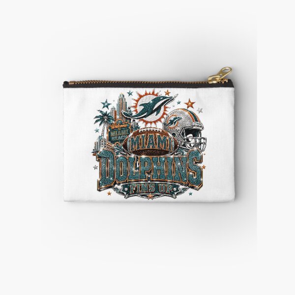 Item preview, Miami Dolphins Fins Up Diamond Glitter Football Design designed and sold by aviasharrer.