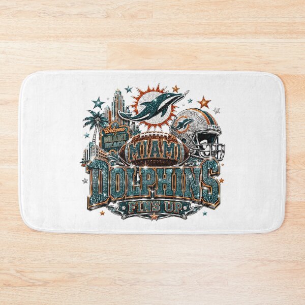 Item preview, Miami Dolphins Fins Up Diamond Glitter Football Design designed and sold by aviasharrer.