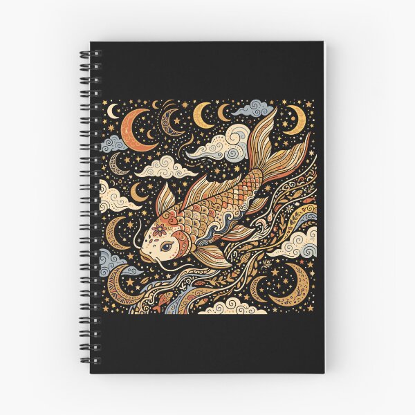 Item preview, Celestial Koi Fish Folk Art designed and sold by PutroGraph.
