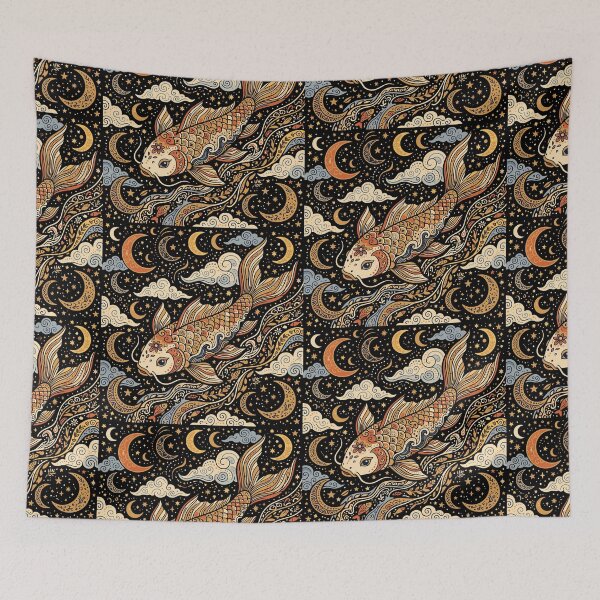 Item preview, Celestial Koi Fish Folk Art designed and sold by PutroGraph.