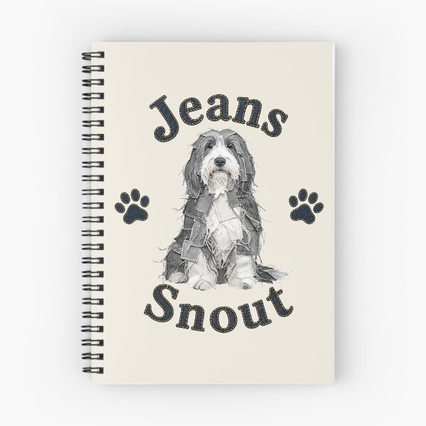 Item preview, Gray Bearded Collie Denim Patch Art designed and sold by JeanSnout.
