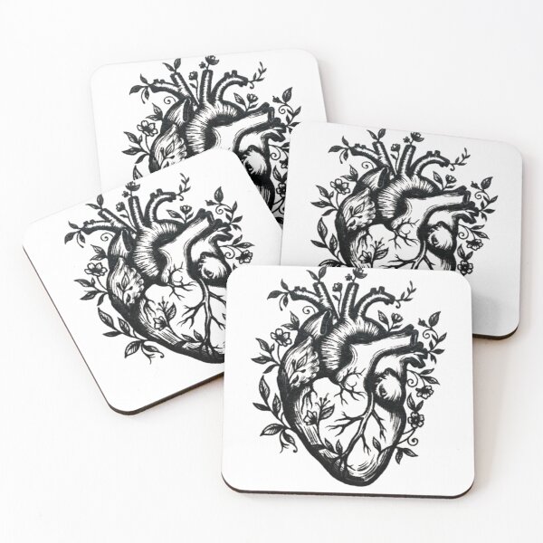 Item preview, Heart & Vine – Fine Line Tattoo Style Art Print designed and sold by YesterdayTodayTomorrow.