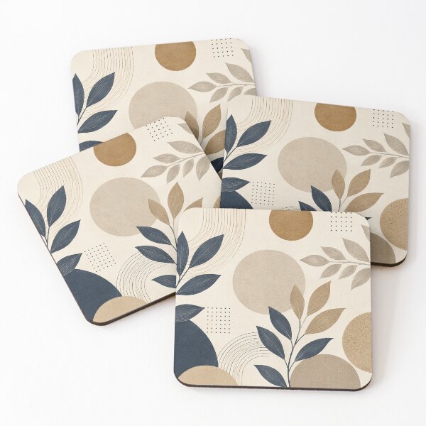 Item preview, Modern Botanical Abstract Leaves & Geometric Shapes designed and sold by Punch-E415.