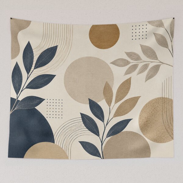 Item preview, Modern Botanical Abstract Leaves & Geometric Shapes designed and sold by Punch-E415.