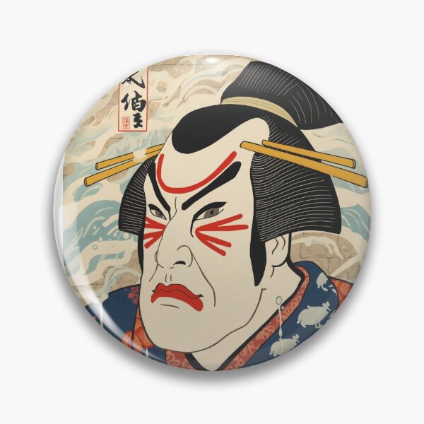 Item preview, English: Kabuki Kumadori Portrait — Ukiyo-e Style Art designed and sold by derideriworks.