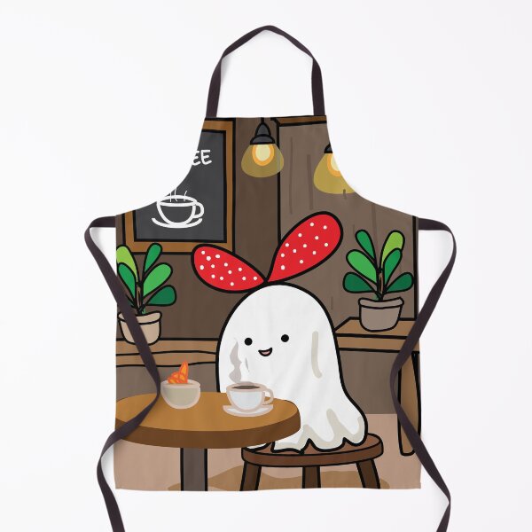 Item preview, Little ghost in a coffee shop designed and sold by fluffyfamcraft.