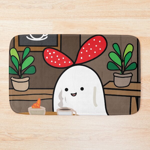 Item preview, Little ghost in a coffee shop designed and sold by fluffyfamcraft.