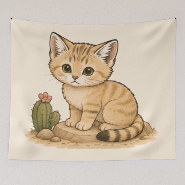 Item preview, Desert Dreamer Sand Cat Kitten designed and sold by MellowMunchkins.
