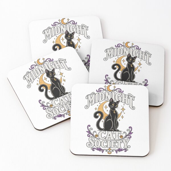 Item preview, Midnight Cat Society Black Cat Moon Design designed and sold by VioletNance.