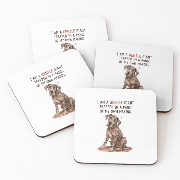 Item preview, Gentle Giant Trapped In A Panic Great Dane Art designed and sold by SarcasmAndSpite.