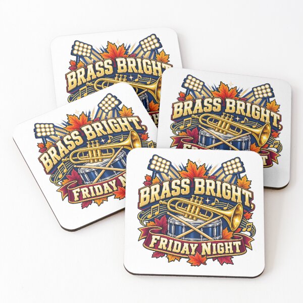 Artikelvorschau, Brass Bright Friday Night Marching Band Art entworfen und verkauft von CheerfulNest.