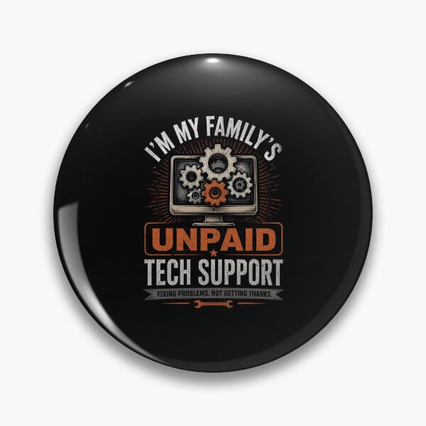 Artikelvorschau, Ich bin der unbezahlte technische Support meiner Familie – ein lustiger Computerfreak entworfen und verkauft von Souck12.