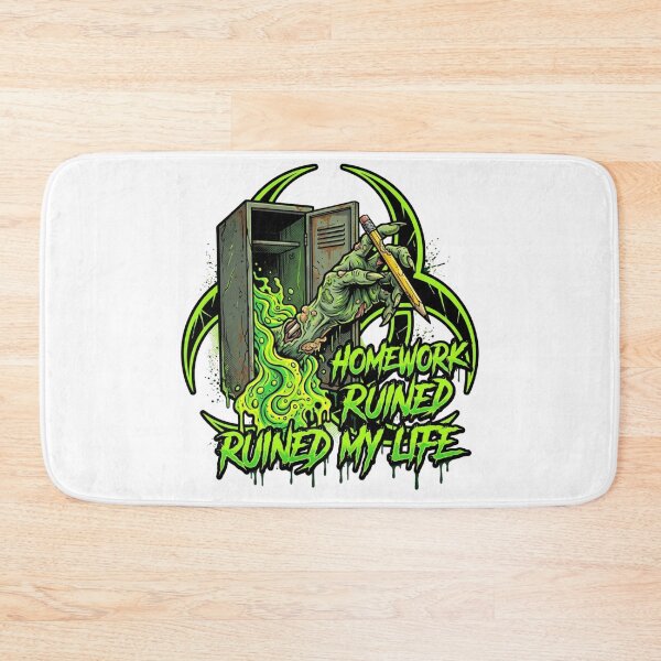 Item preview, Homework Ruined My Life Toxic Sludge Biohazard Zombie Hand T-Shirt designed and sold by KreatoLab.