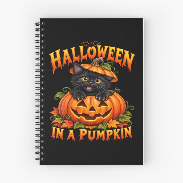 Item preview, Halloween Puss in a Pumpkin – Cute Black Kitten designed and sold by LnsCreations.