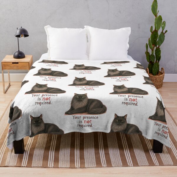 Item preview, Your Presence Is Not Required Sarcastic Cat Art designed and sold by SarcasmAndSpite.