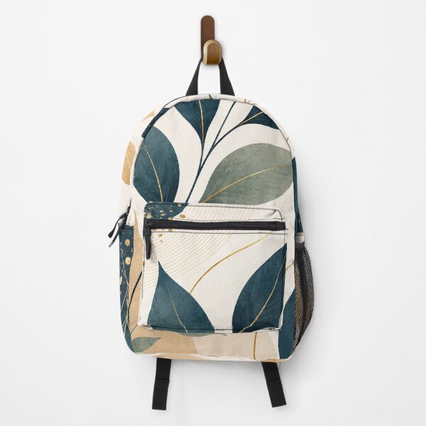 Item preview, Botanical Elegance – Navy, Sage & Gold Abstract Floral Design designed and sold by Punch-E415.