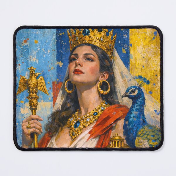 Item preview, Roman Goddess Juno with peacock – Queen of the Gods Painting designed and sold by GalleryKauffeld.