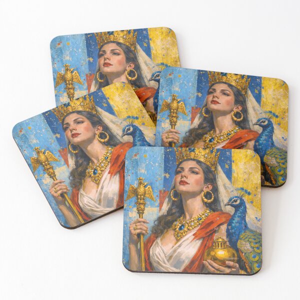 Item preview, Roman Goddess Juno with peacock – Queen of the Gods Painting designed and sold by GalleryKauffeld.