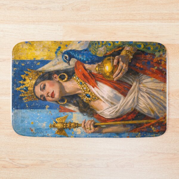 Item preview, Roman Goddess Juno with peacock – Queen of the Gods Painting designed and sold by GalleryKauffeld.