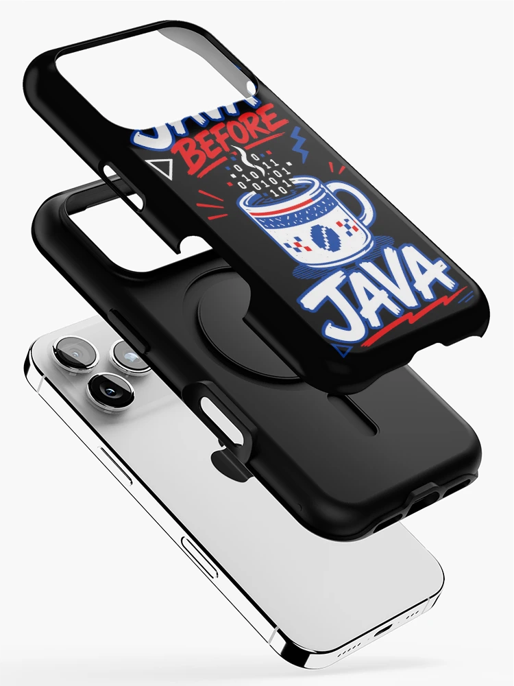 Thumbnail 2 of 4, iPhone Case, Java Before Java Funny Programmer Coffee Lover Typography designed and sold by RAS-77.