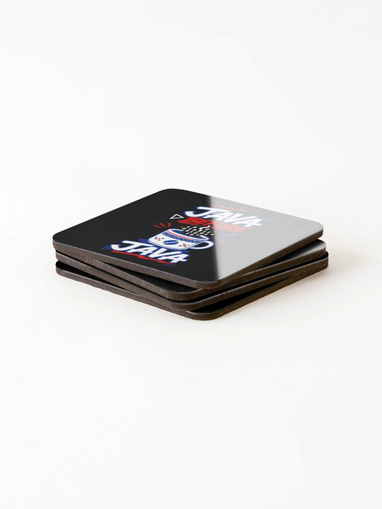 Thumbnail 4 of 5, Coasters (Set of 4), Java Before Java Funny Programmer Coffee Lover Typography designed and sold by RAS-77.