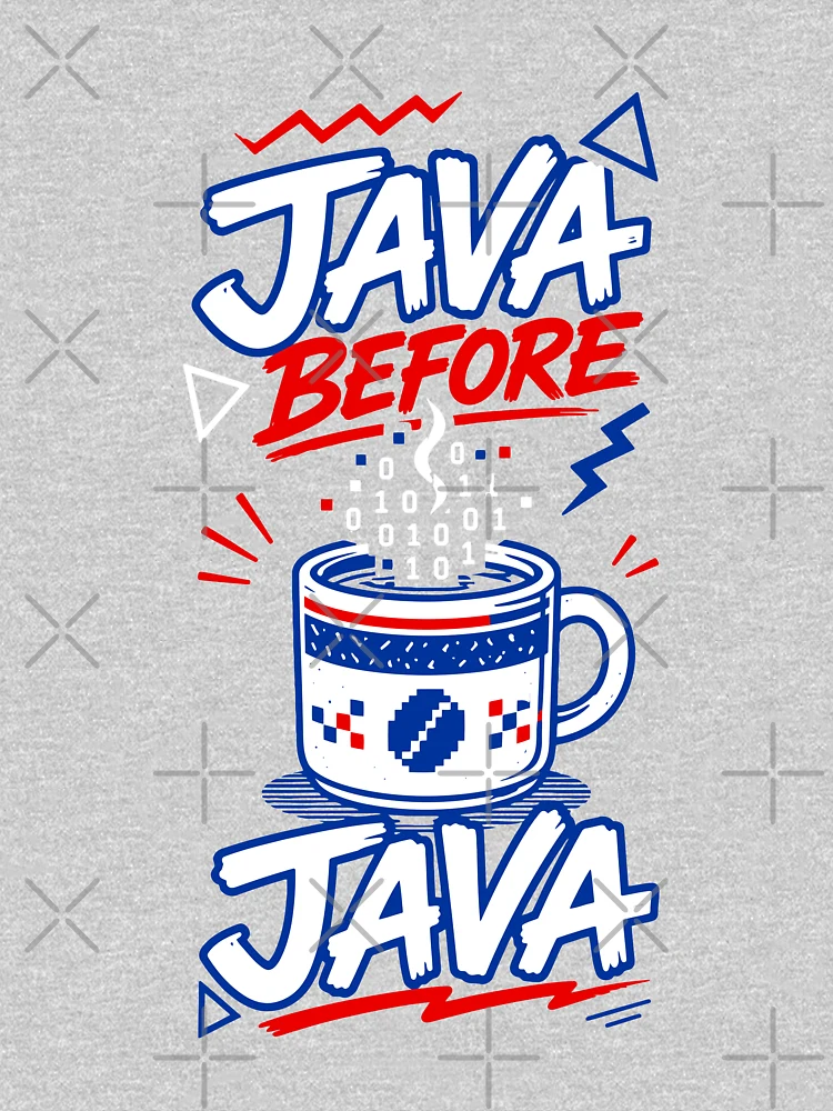 Thumbnail 5 of 5, Kids Pullover Hoodie, Java Before Java Funny Programmer Coffee Lover Typography designed and sold by RAS-77.