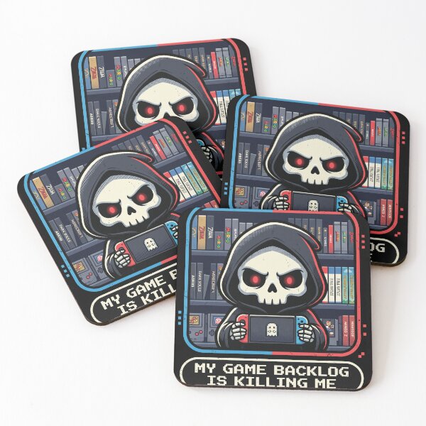 Item preview, Funny Gamer Meme My Game Backlog Is Killing Me Grim Reaper designed and sold by AdyKurniawan.