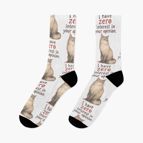 Item preview, I Have Zero Interest In Your Opinion Sarcastic Cat Art designed and sold by SarcasmAndSpite.