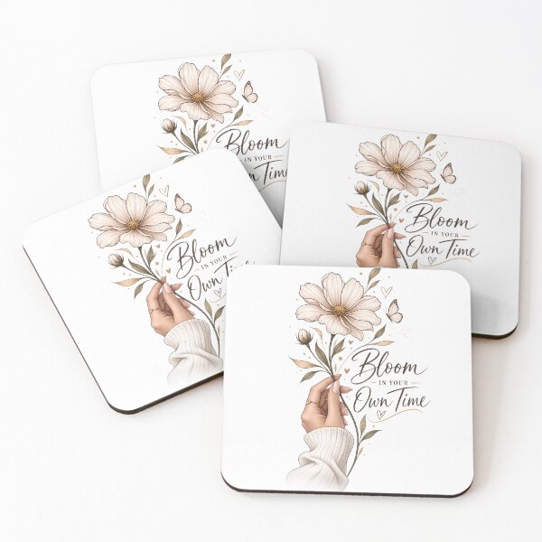 Item preview, Bloom in Your Own Time | Elegant Floral Inspirational Design designed and sold by CalmMandala.