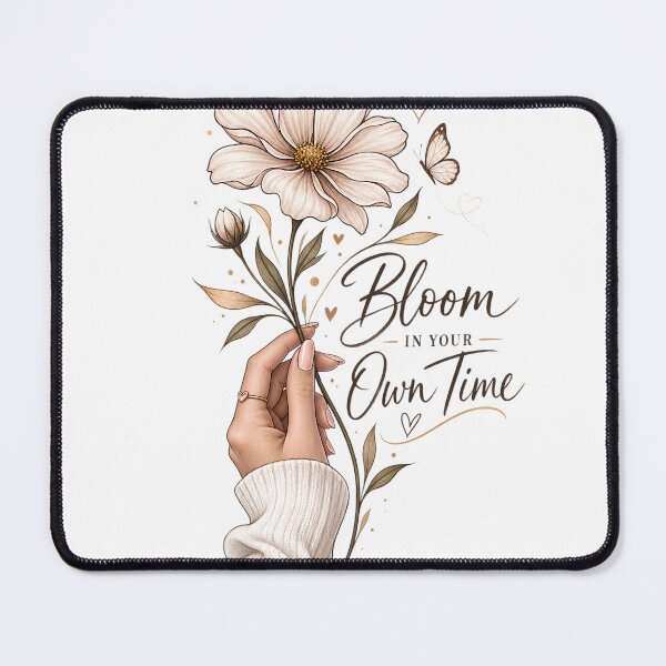 Item preview, Bloom in Your Own Time | Elegant Floral Inspirational Design designed and sold by CalmMandala.