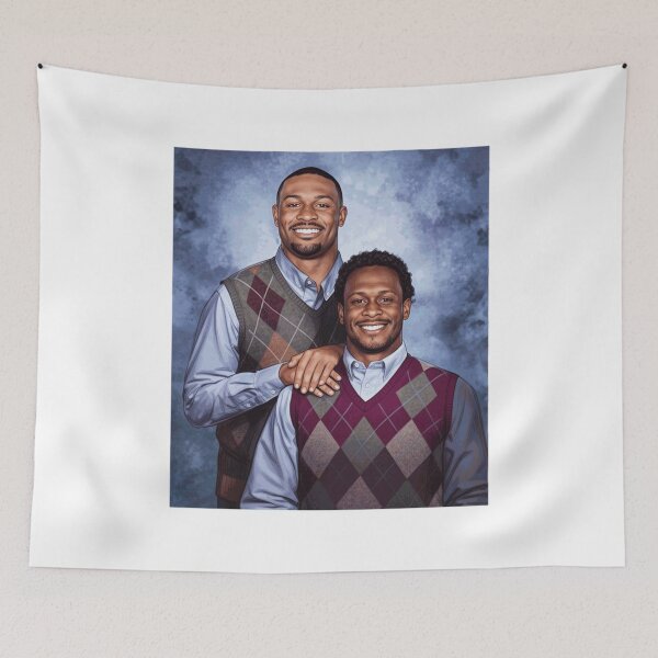 Item preview, Retro Basketball Duo Argyle Sweater Portrait designed and sold by llaRudicil8.