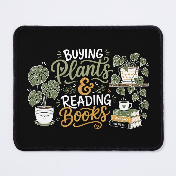 Item preview, Buying Plants And Reading Books Botanical Reader Cute Typography designed and sold by RAS-77.