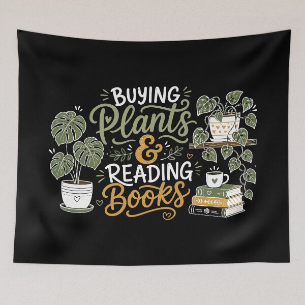 Item preview, Buying Plants And Reading Books Botanical Reader Cute Typography designed and sold by RAS-77.