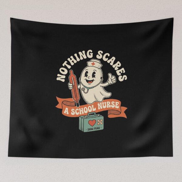 Item preview, Nothing Scares A School Nurse Funny Vintage Ghost Halloween designed and sold by AdyKurniawan.