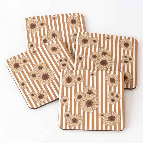 Item preview, Vintage Sunflower Striped Floral Pattern designed and sold by ZenithDrip.