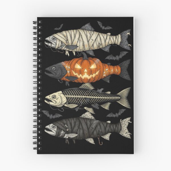 Item preview, Halloween Trout Fish Ghost Pumpkin Skeleton Mummy designed and sold by CF_VintageDesign.