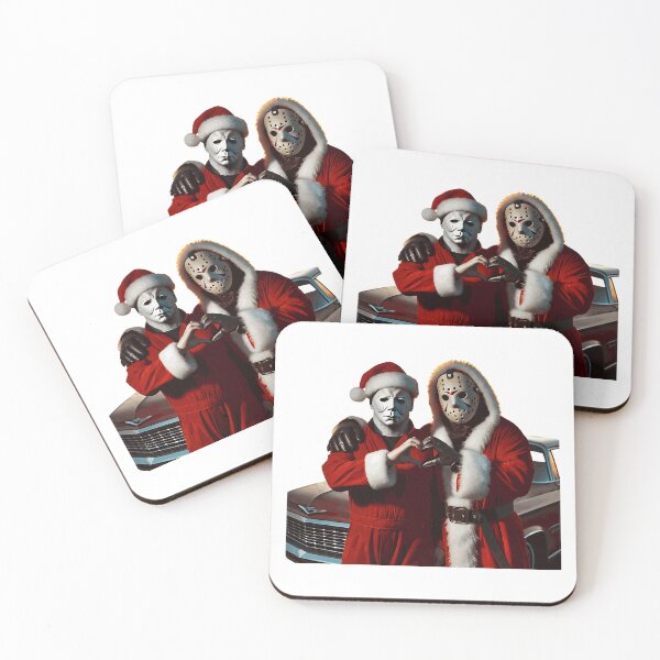 Item preview, Michael Myers & Jason Santa Horror Christmas Design designed and sold by yirwin095.