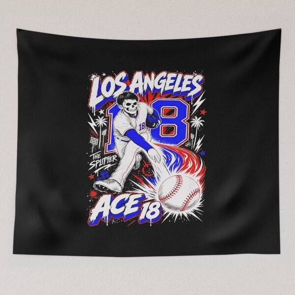 Item preview, LA Baseball Skeleton Pitcher Streetwear  designed and sold by SonyaHarr80213.