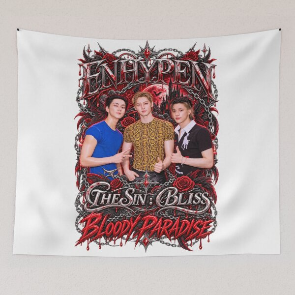 Item preview, ENHYPEN Bloody Paradise Vintage Athletic Group Collection designed and sold by Valeree Store.