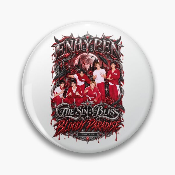 Item preview, ENHYPEN Bloody Paradise Red Tracksuit Group Photo designed and sold by Valeree Store.