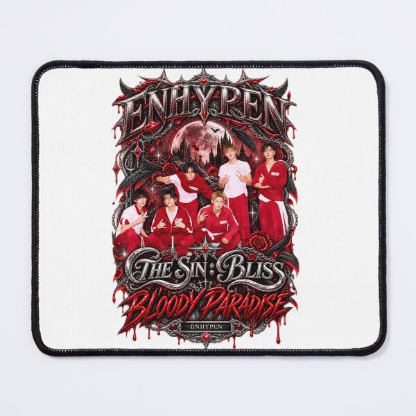Item preview, ENHYPEN Bloody Paradise Red Tracksuit Group Photo designed and sold by Valeree Store.