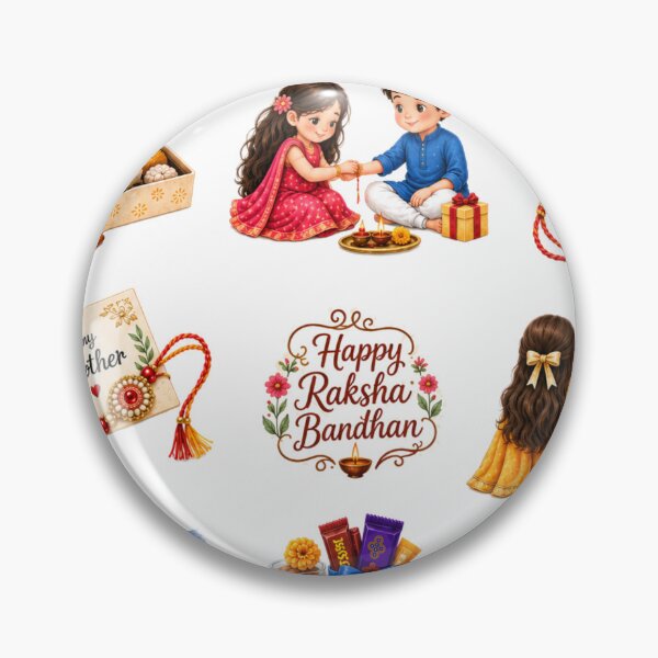 Item preview, Happy Raksha Bandhan Brother Sister Cute Indian Festival Aesthetic Sticker Sheet designed and sold by Rehnair.