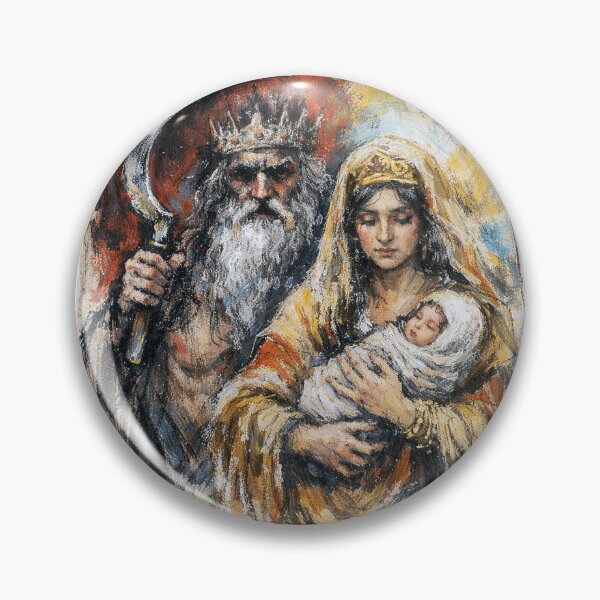 Item preview, Kronos and Rhea – Titans of Eternity Painting designed and sold by GalleryKauffeld.