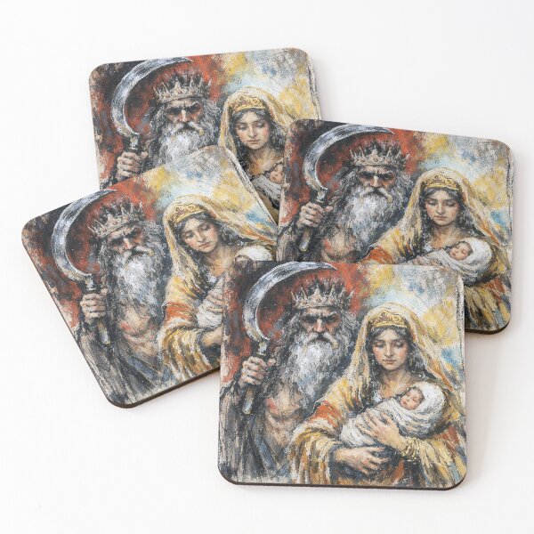 Item preview, Kronos and Rhea – Titans of Eternity Painting designed and sold by GalleryKauffeld.