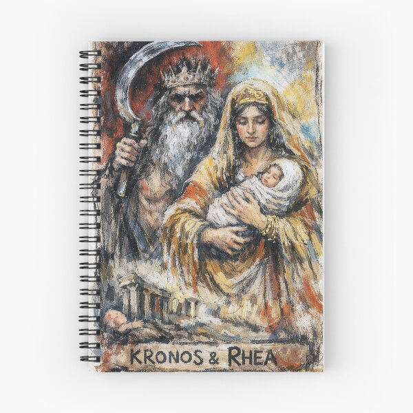 Item preview, Kronos and Rhea – Titans of Eternity Painting designed and sold by GalleryKauffeld.