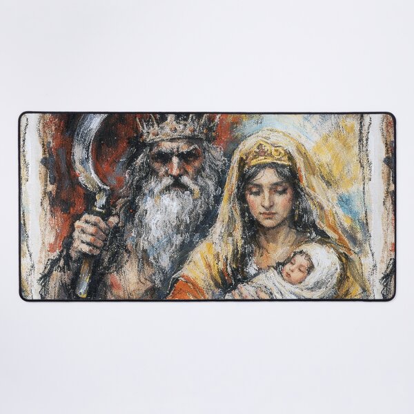 Item preview, Kronos and Rhea – Titans of Eternity Painting designed and sold by GalleryKauffeld.